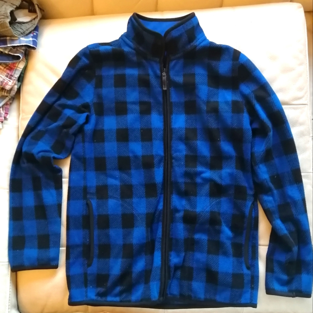 Uniqlo boys fleece full zip lightweight jacket